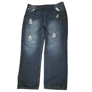 Vtg Y2k Enyce Sean Combs Distressed Jeans 44x32‎